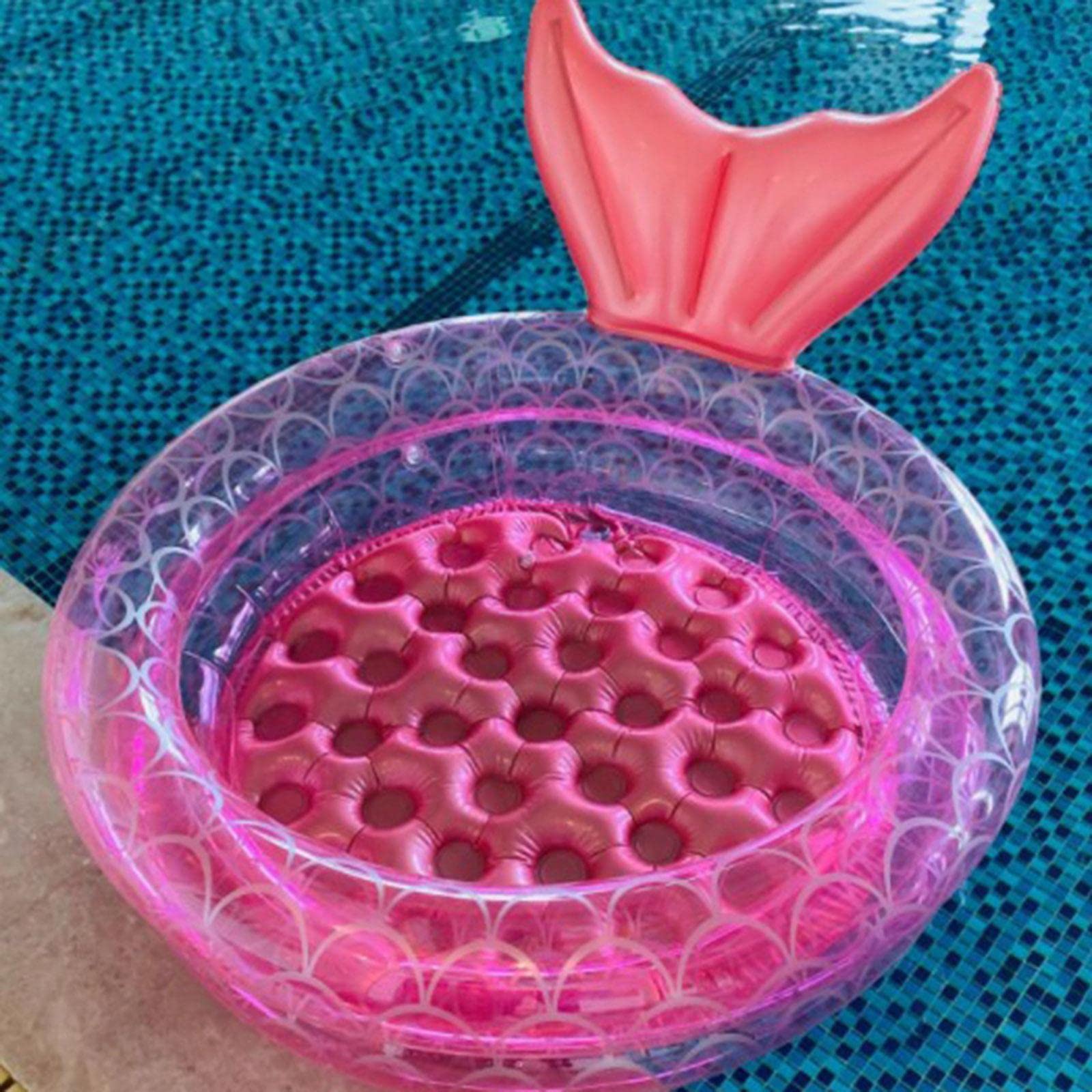 Inflatable Swimming Pool Kiddie Garden Backyard Paddling Pool Pink 90cm-image-27