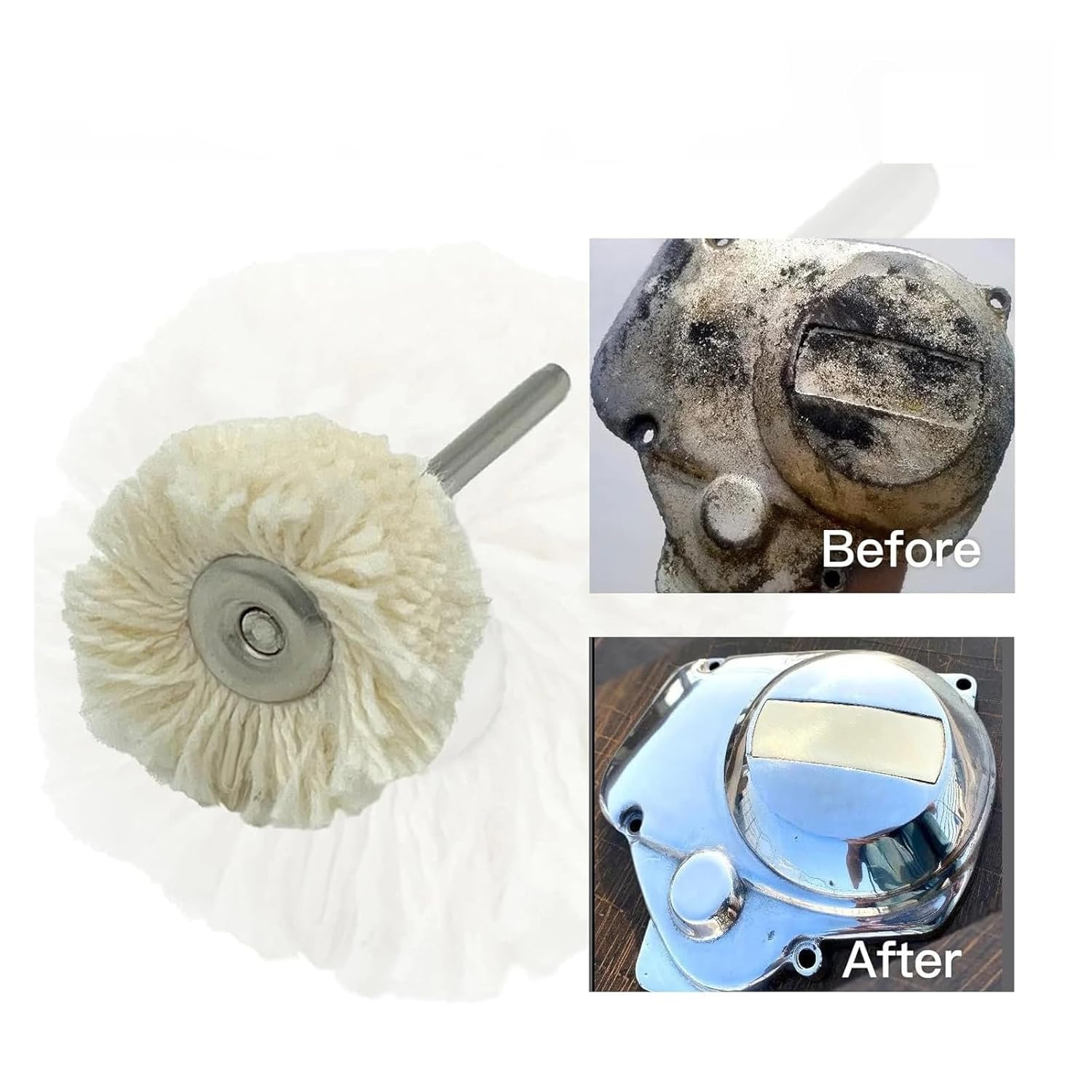 5pcs Cashmere Polishing Buffing Wheel 2.35/3.0mm Shank Wool Ball for Watches Metal Grinding Rotary Tool Accessory(3.0mm 5pcs)