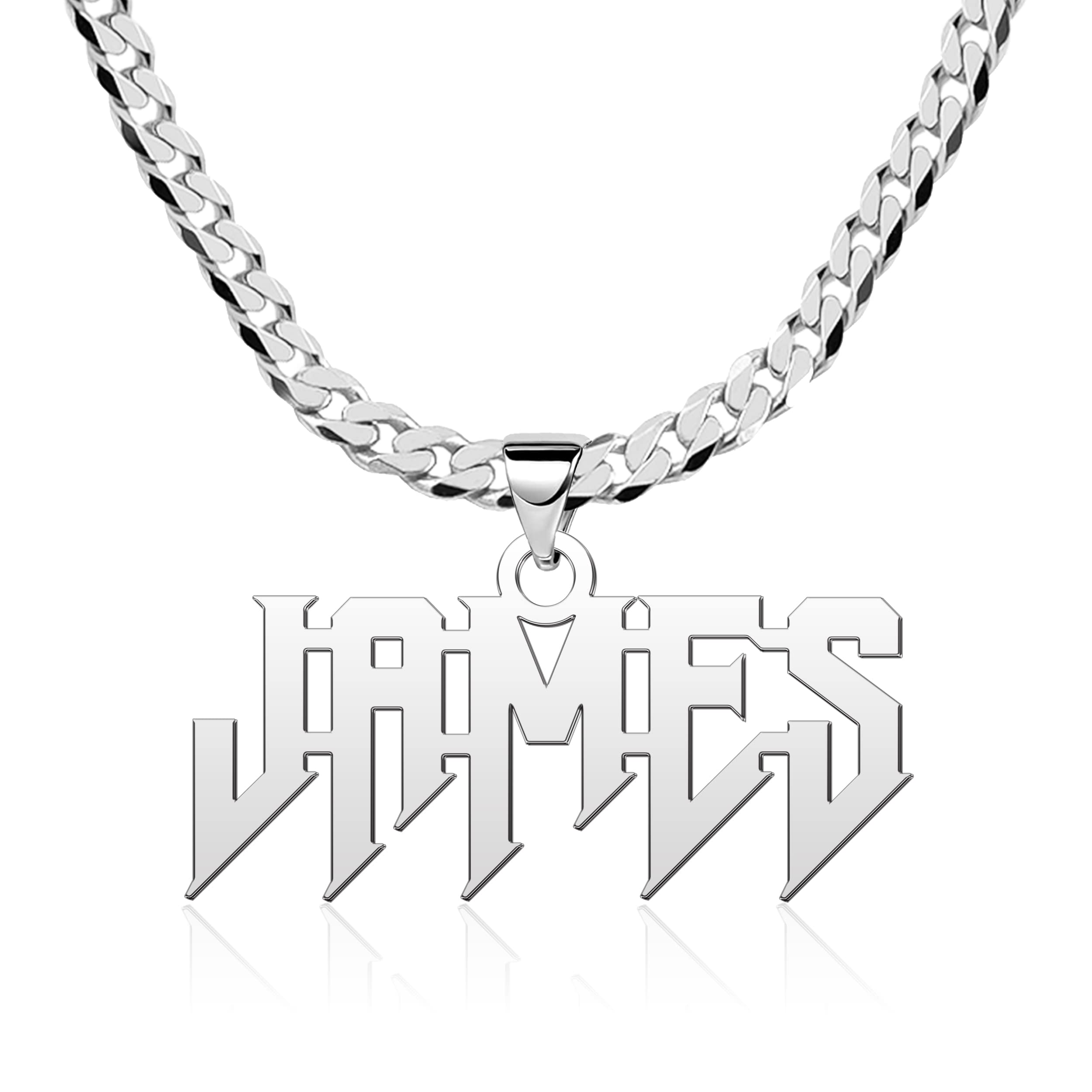 DemiJewelryCustom Name Necklace Engraved Gold Plated Personalized Sterling Silver Heart Crown Pendant Gift for Women