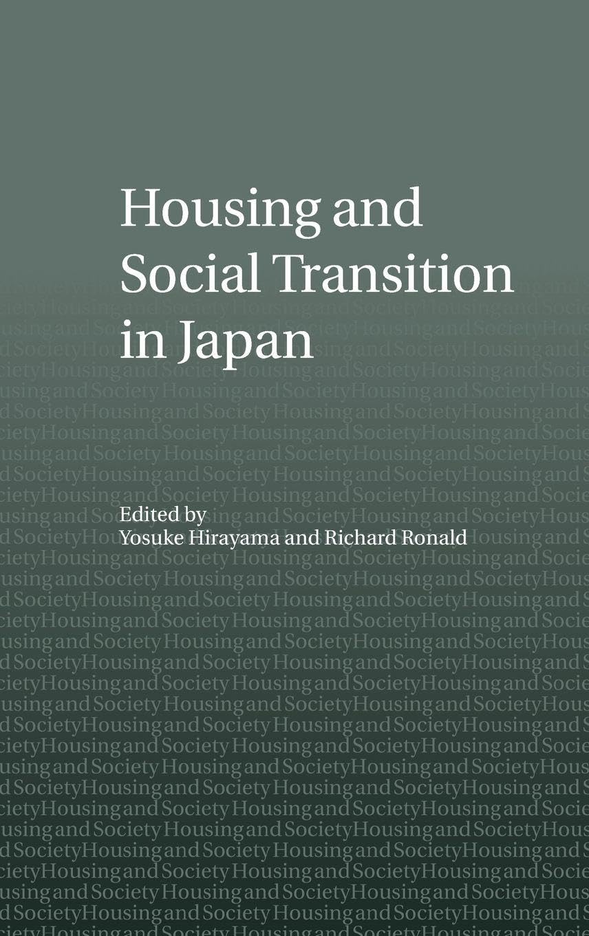 Housing And Social Transition in Japan pour comprendre la crise immobilière