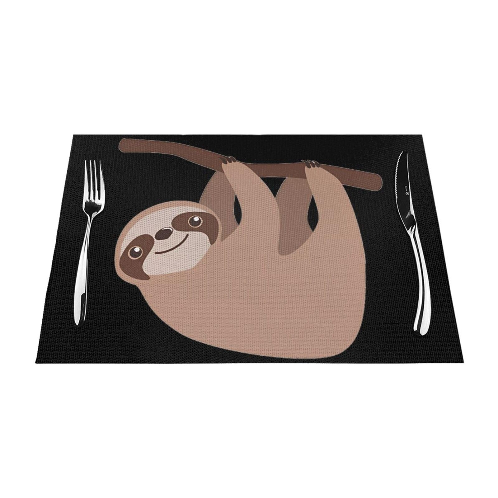 Set de table paresseux imprimé pour repas de famille chaleureux