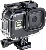 Vista 8 de GEPULY Carcasa impermeable para GoPro Hero 8 Negro - 60M (196 pies) de protección subacuática de montaje Shell con 2 adaptadores de zapata fría