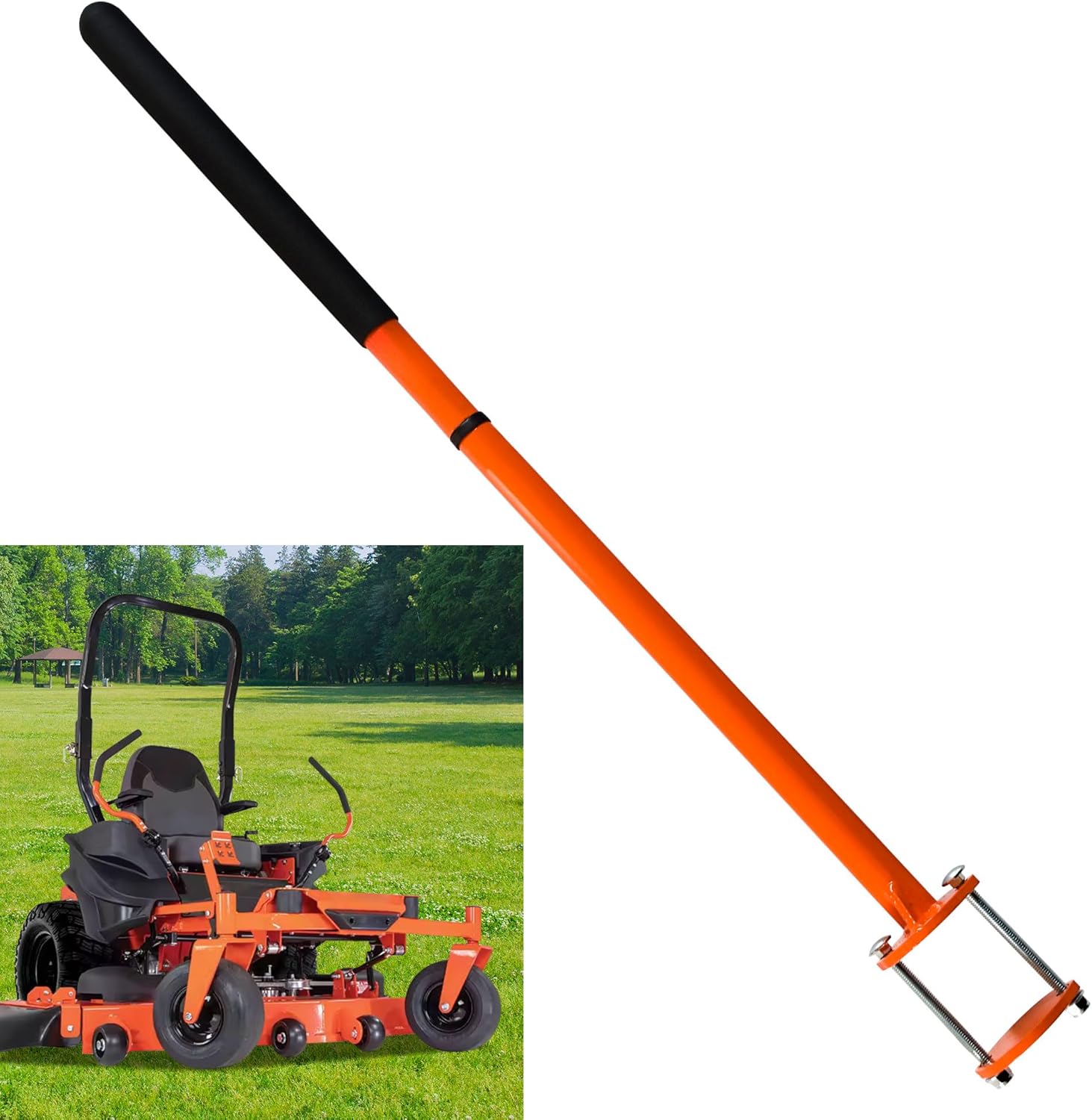 088-3502-98 088-3500-00 Mowers Mount Assist Handle Kit, Compatible with Bad Boy Mowers, (Except R Series) Grab Mount Assistant Handle, Easy to Get On and Off The Zero Turn Mower - Orange