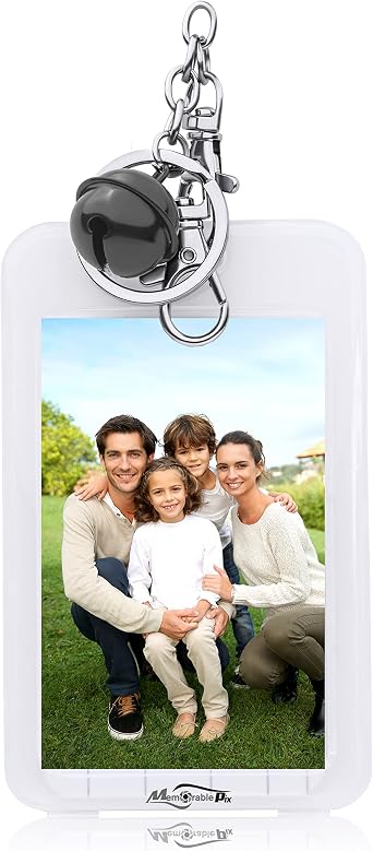 Mini Film Photo Keychain Picture Holder with Bell | Photo Frame Key Chain for Instax Mini Fujifilm Polaroid