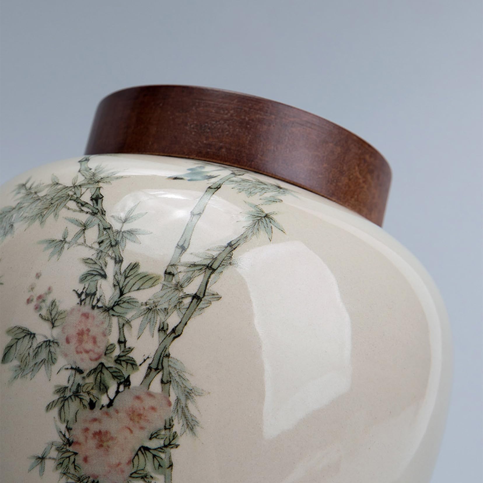 ZALTAS Ceramiczny słoik do przechowywania żywności – kanister na żywność z hermetyczną uszczelką, bambusową pokrywką i drewnianym pudełkiem na prezent, luźna herbata, kawa, orzechy przyprawy