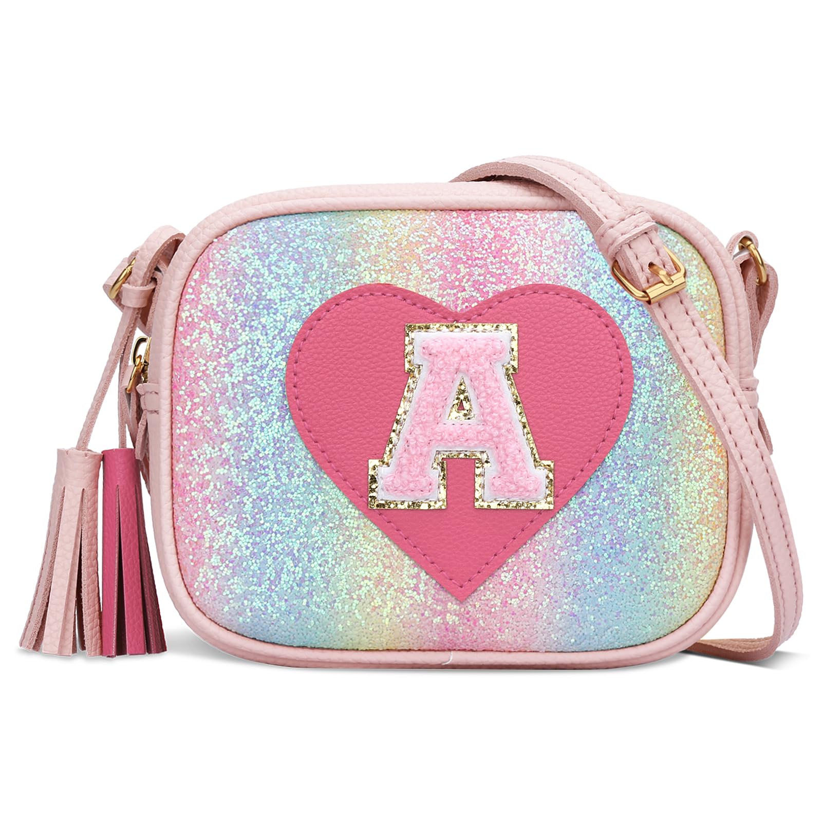 KKXIU Gifts for 3 4 5 6 7 8 Year Old Girls Initial Toddler Purse
