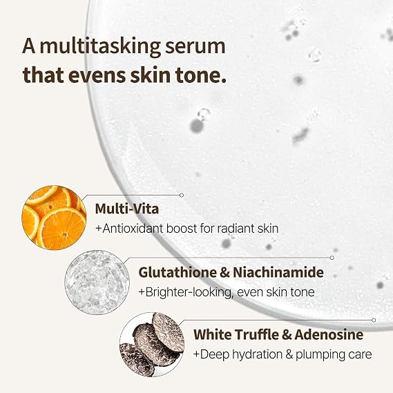 PONGDANG Real Effect Vita Toning Serum (1.01fl.oz) | Brightening Uneven Skin Tone, Refined Pores | Daily Blackheads, Pore Care with White Truffle & Niacinamide | Korean Skin Care