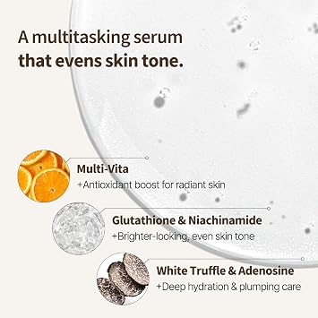 PONGDANG Real Effect Vita Toning Serum (1.01fl.oz) | Brightening Uneven Skin Tone, Refined Pores | Daily Blackheads, Pore Care with White Truffle & Niacinamide | Korean Skin Care