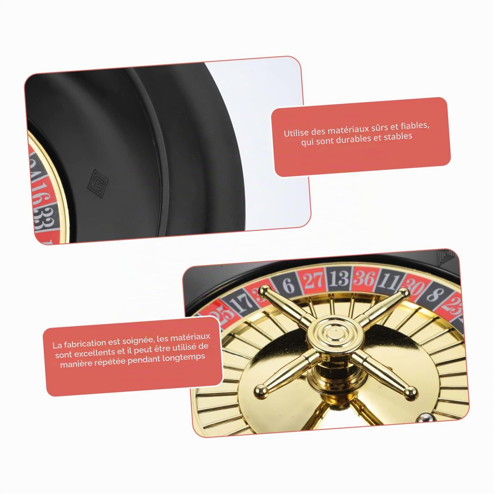 Poker Wheel Kit de jeu Roulette rotative pour fêtes Jeu de table Divertissement pour fêtes d'anniversaire et soirées de jeux