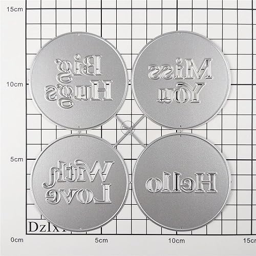 Vista 37 de DzIxY Happy Birthday Abrazos Palabras Troqueles de corte de metal para hacer tarjetas, kit de papel de relieve, troquelados, plantillas de máquina 14