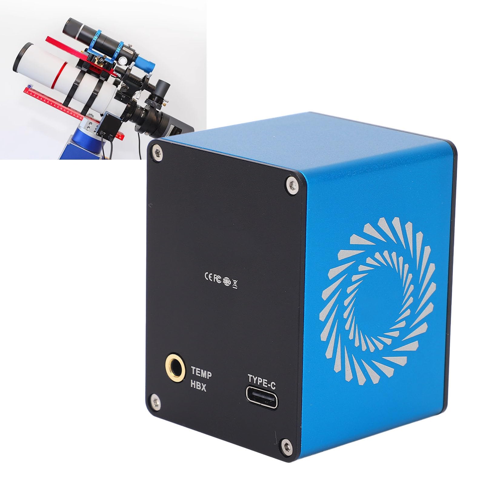 Yctze Elektrischer Autofokus-Teleskopfokussierer, Automatisches Zubehör für Astronomische Geräte mit Temperatursensor für Astrofotografie und Kompatibilität