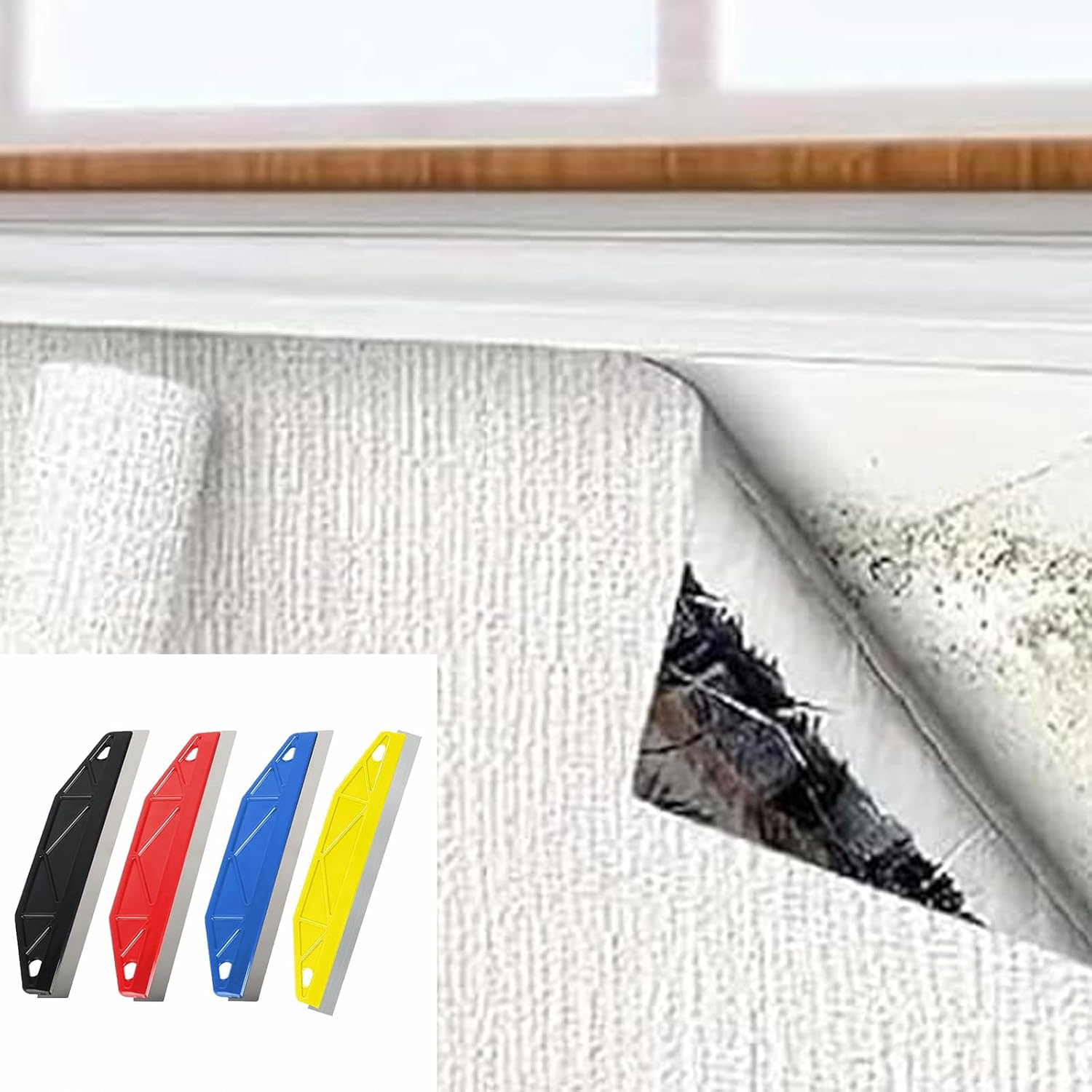 4 PCS Paint Trim Guard 12 Inch, Stainless Steel Multi-Purpose Straight Edge Tool, Straight Edge Protector for Painting Skirting Boards, Carpet and Wall Guard, Professional Finish Aid