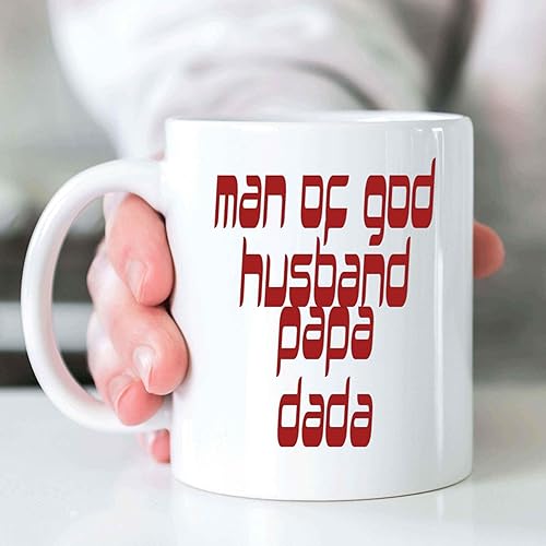 Miniatura 7 de Funny Gift Unique Christian Gift for Man Of God Husband, Papa Dada - Believers Prayers Quote on Multicolor 11 Oz White Ceramic Coffee Mug
