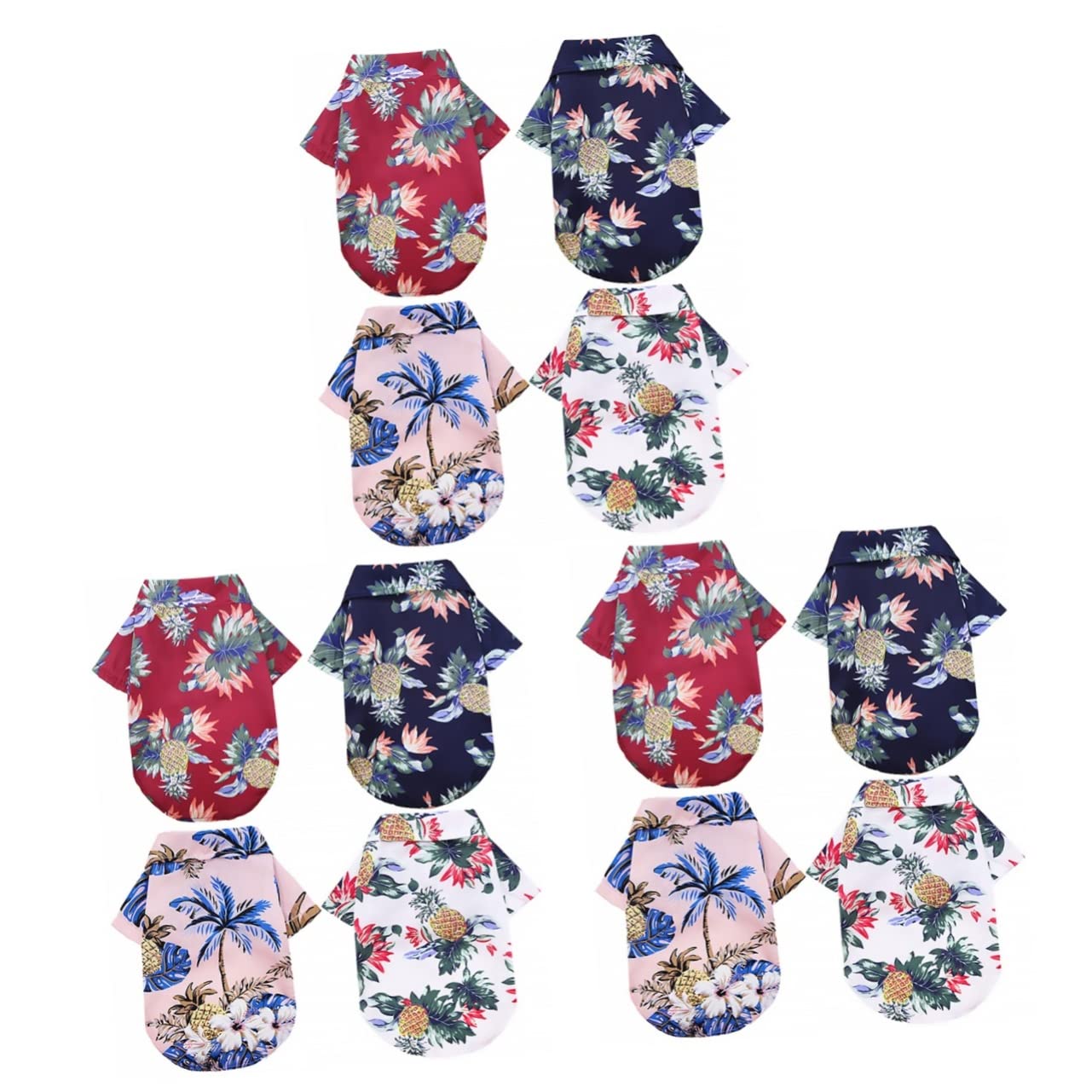 BESPORTBLE 3er-Sets Lebendiges Hawaii-hundehemd Haustierkleidung Atmungsaktives Polyester-hundehemd Für Heiße Tage 4 Stück X 3