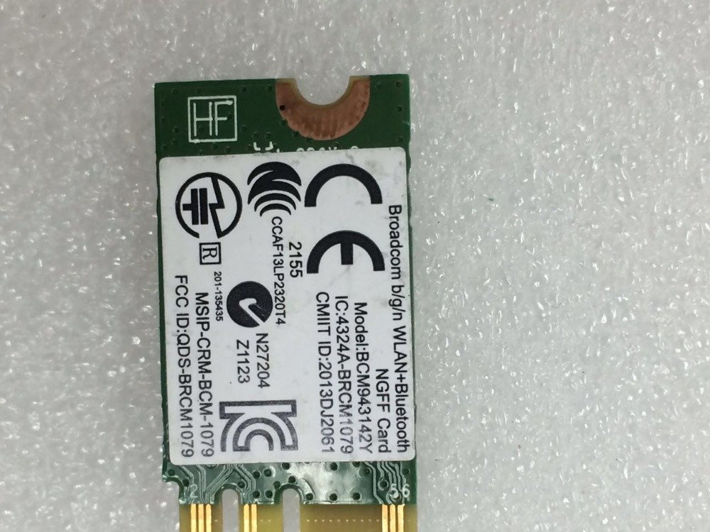 SUNNY-MARKETBroadCom BCM43142 BCM943142YH SPS:753078-005 150Mbps 2.4Ghz NGFF WLAN Bluetooth4.0 Card for HP Stream 14 612 Split 13 X2