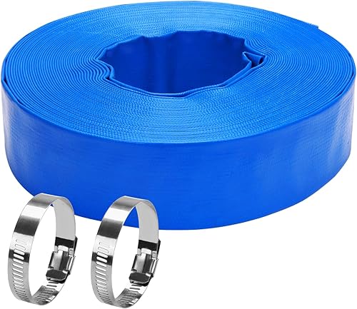 Miniatura 42 de Lay-Flat Manguera de retrolavado para piscina, manguera de descarga reforzada de PVC resistente a la intemperie, manguera de drenaje de piscina