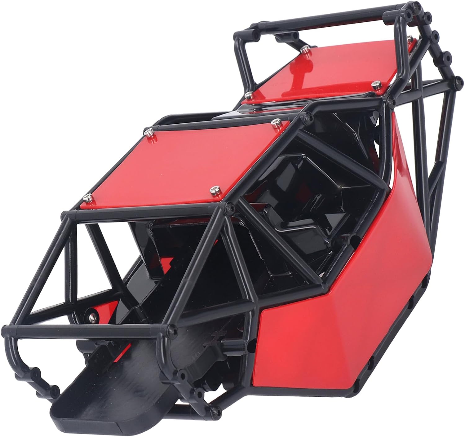Remote Control Crawler Body Shell Plastic RC Roll Cage Car Model Accessories for Axial SCX10 (Red)