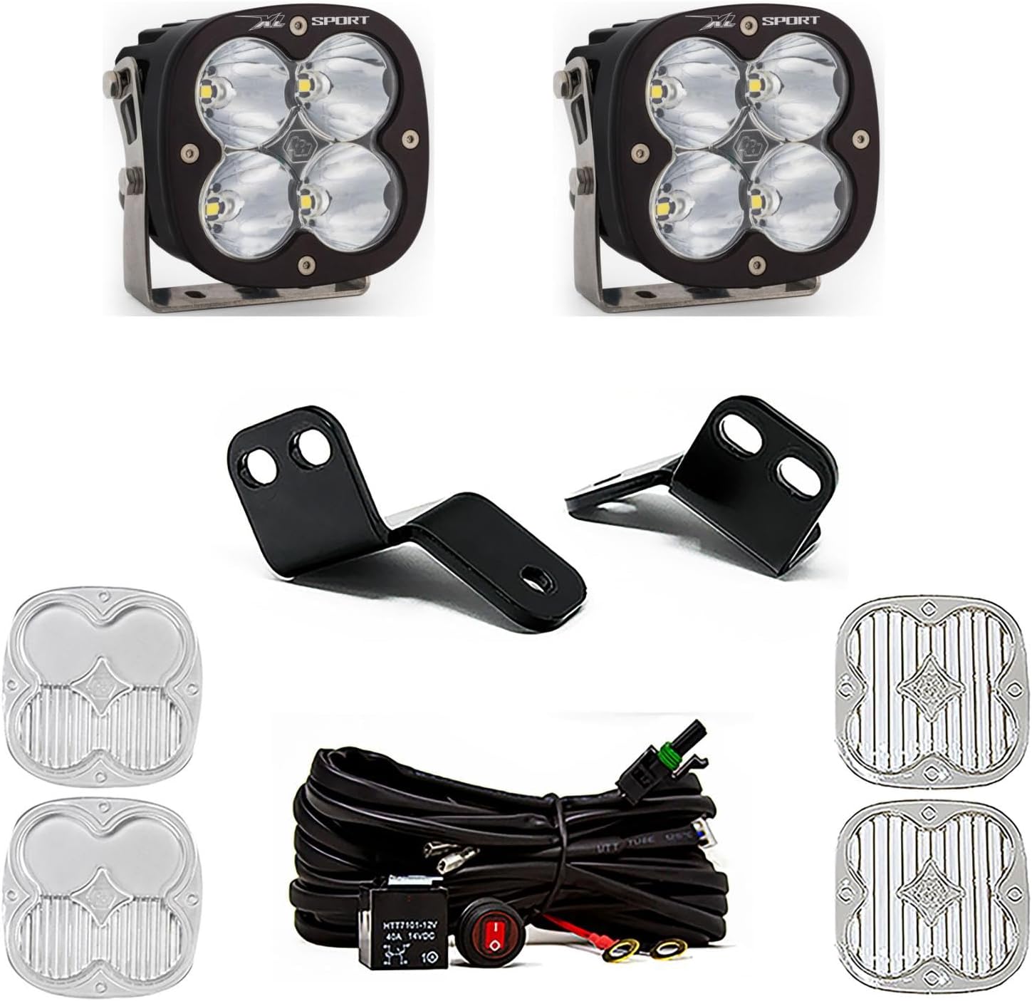 Baja Designs XL Sport LED A-Pillar Light Kit for Polaris RZR XP 1000; XP Turbo; Turbo S 2014-21 UTV (Spot; Clear)