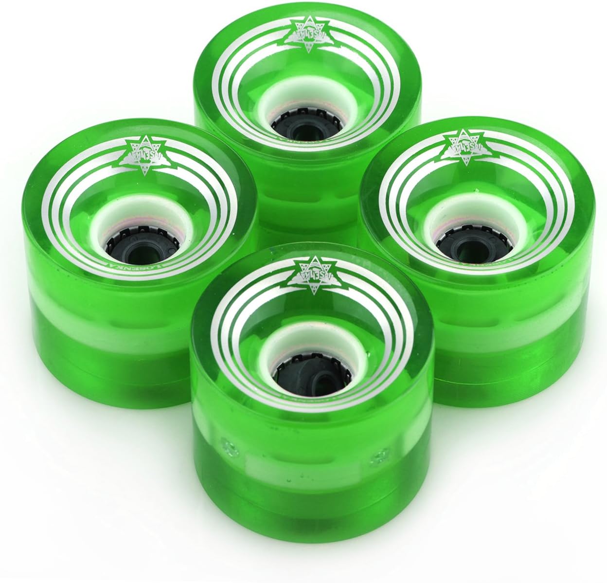 UGIN Set of 4Pcs Pro Cruiser Penny Skateboard Wheels Flash Luminous 59mm x 45mm 5 Colors