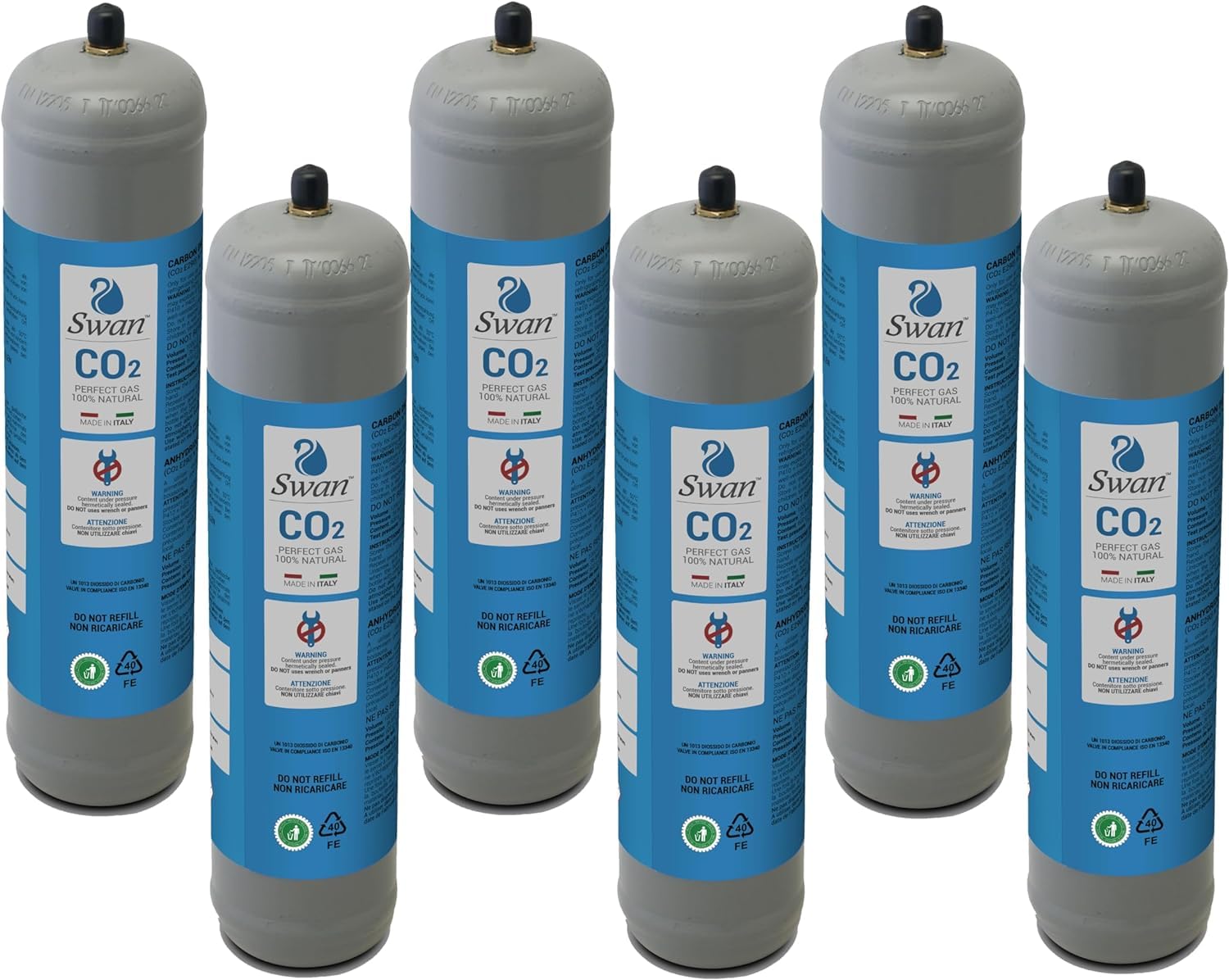 Bombole CO2 Usa E Getta Per Gasatore Acqua - 600gr, Attacco M11x1, Confezione Da 6 - Foto 3