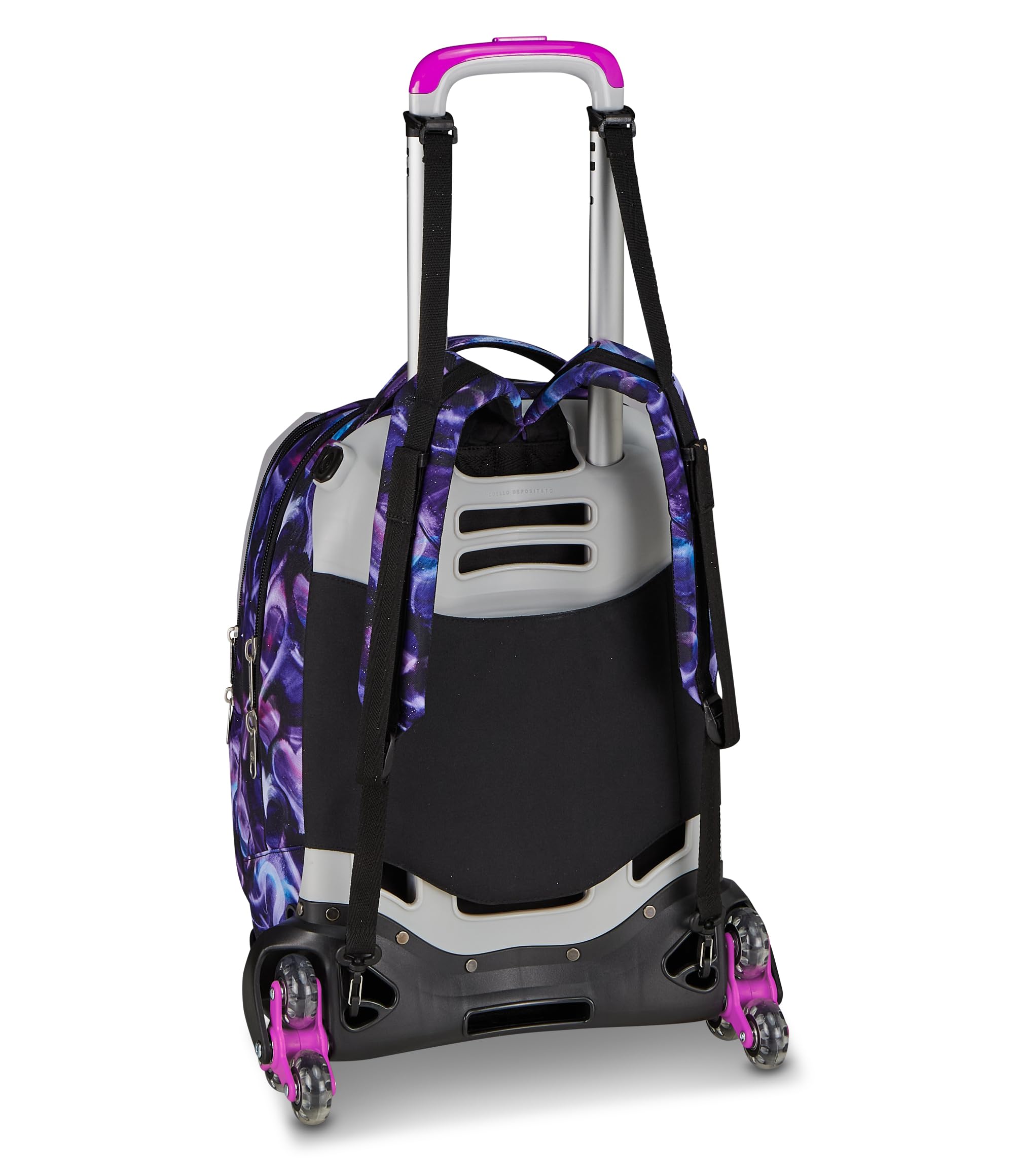 Seven Trolley Scuola Jack 8 Ruote Detach LOVEPASS, Viola, 43 L, Scomponibile, Zainetto staccabile, 4 in 1, Cross-over System, Tasche multifunzione, Scuola elementare e media, Bambina, Ragazza