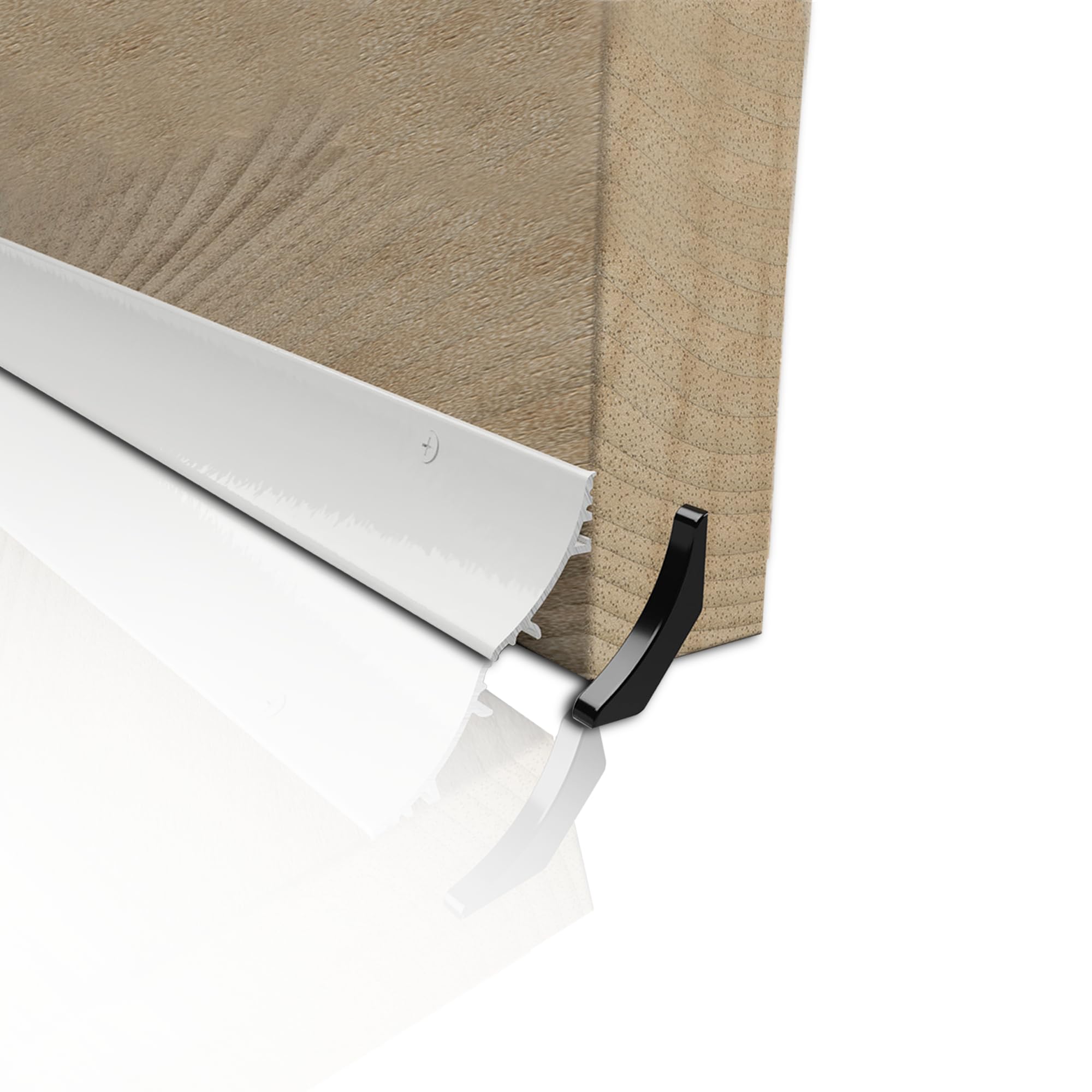 Stormguard Concealed Weather Deflector for Timber Doors – 914mm Hidden Under-Door Draught Excluder Strip, Push-Fit, Protects Against Draughts, Water & Dust, Ideal for Timber Doors 32mm (White)