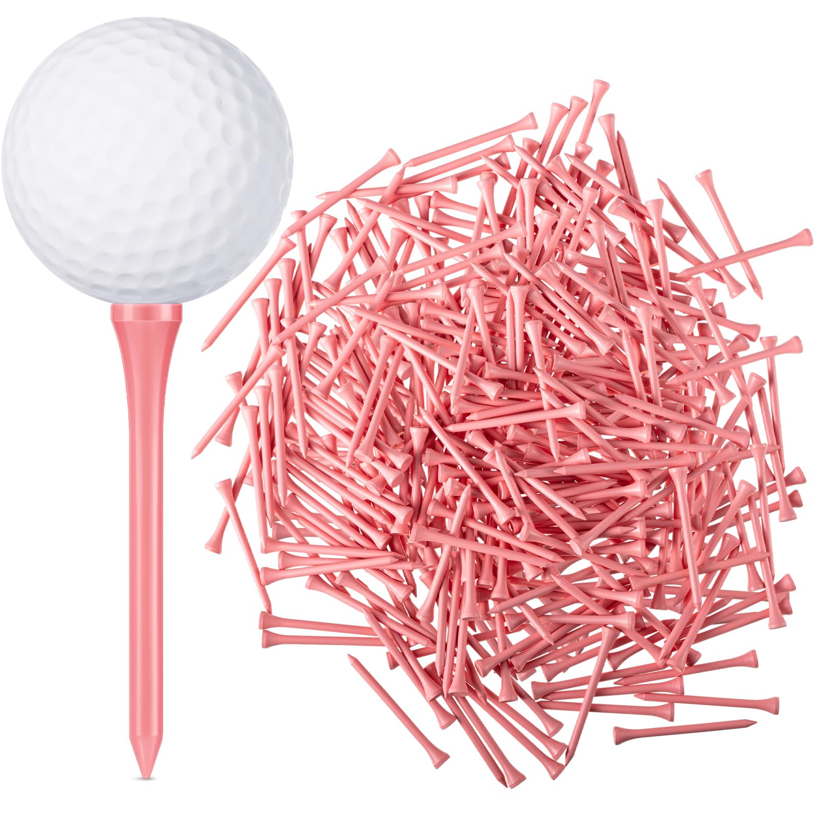 Jenaai 200 Pcs Golf Tees Bamboo Golf Tees for Women