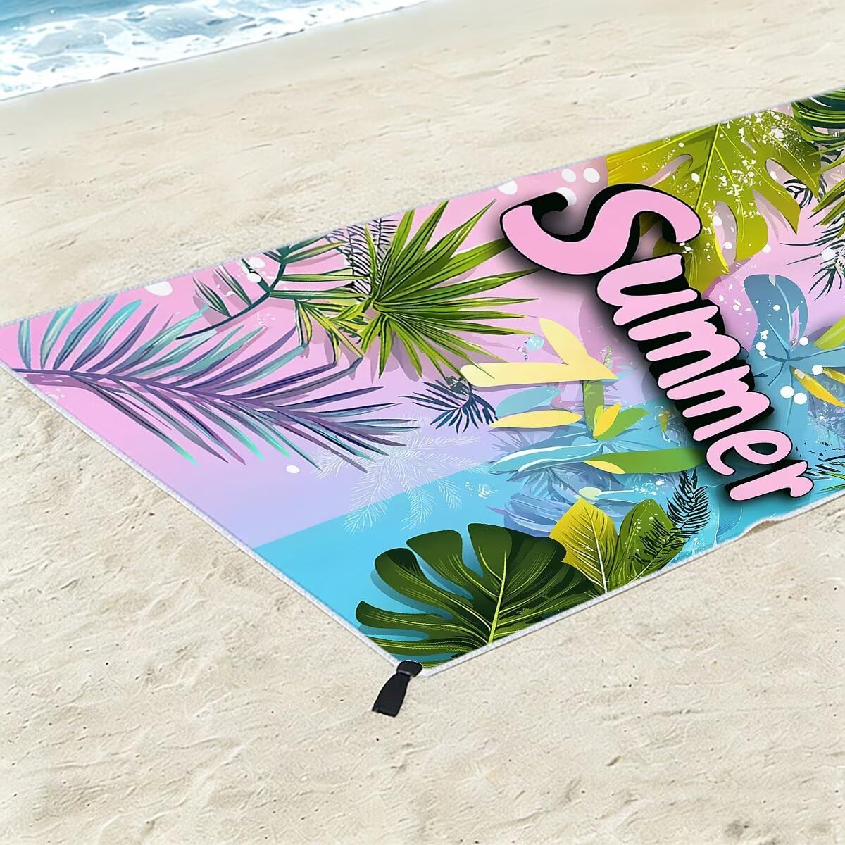 Strandtuch XXL 90x180cm 2er Set, Saunahandtuch Mikrofaser Handtuch, Schnelltrocknend Sporthandtuch Fitnessstudio, Leicht Badehandtuch Groß, Sandfrei Strandtuch, Geschenke für Männer (Sommer) -3749