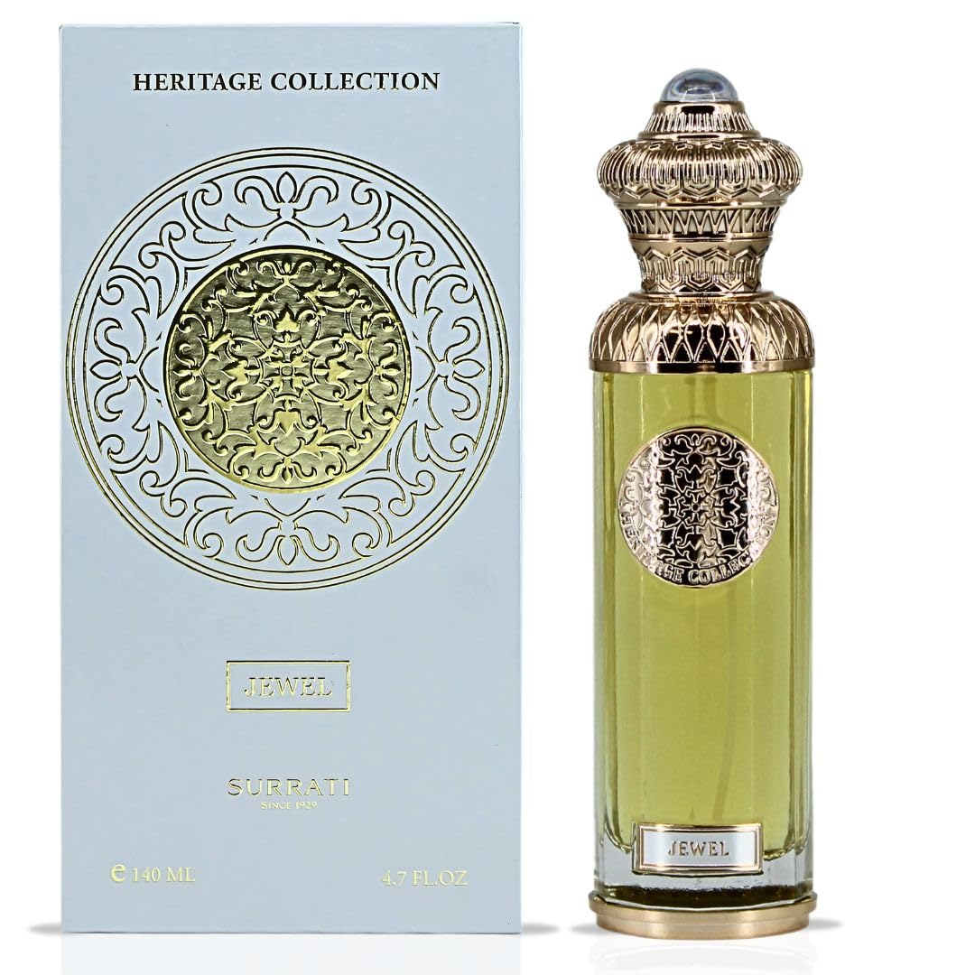 Surrati HERITAGE COLLECTION - Jewel Eau De Parfum For Women, 140ML (4.7 Oz) Arabian Perfumes For Women, Long-lasting Perfume With Floral Fragrance, Citrusy Freshness, Creamy Notes & Elegant Packaging
