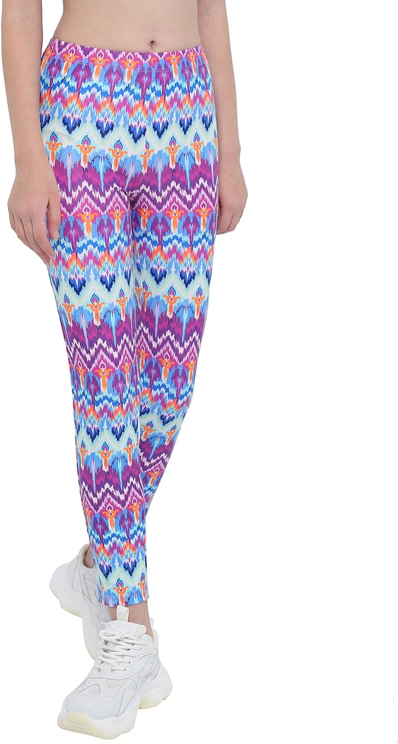 Hansber Kids Girls Tie Dye Running Pants High Waist Leggings Dance Sports Gymnastics Yoga Casualwear Christmas Tights
