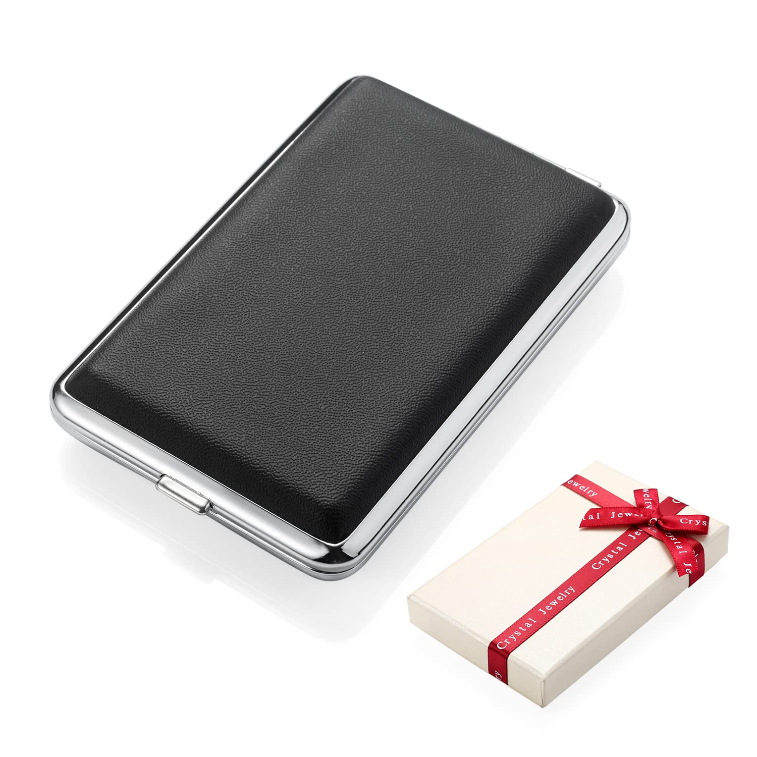 Portasigarette In Metallo - Portatile Per 10 Sigarette Da 100mm, Design Elegante - Foto 4