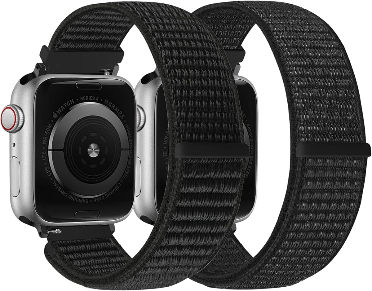 WolliLe Nylon Sport Loop Band Compatible with Apple Watch Band 38mm 40mm 41mm 42mm 44mm 45mm 46mm 49mm Women Men, Soft Breathable Strap for iWatch Series 11 10 9 8 7 6 5 4 3 2 1 SE Ultra 3/2/1