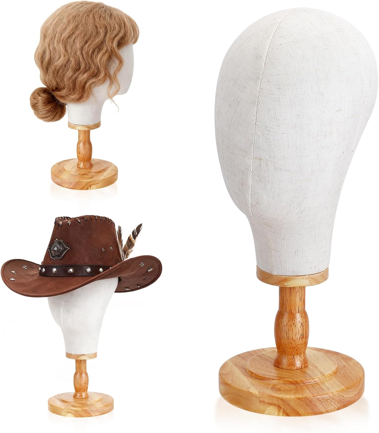 54 cm Stable Wig Stand Make Up Mannequin Heads Wig Head for Presentation of Hats and Hats Sturdy Wig Holder Doll Head Decorative Head for Hats Home Salon Barbershop Caps
