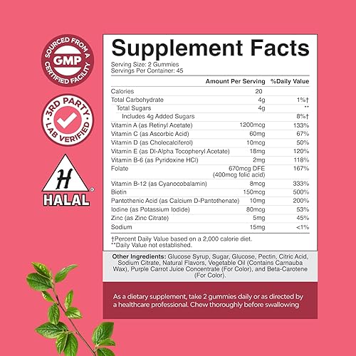 Miniatura 2 de Delicious Natural Multivitamínico para mujeres gomitas multivitamínicos para adultos suplemento de energía natural y salud de las mujeres -