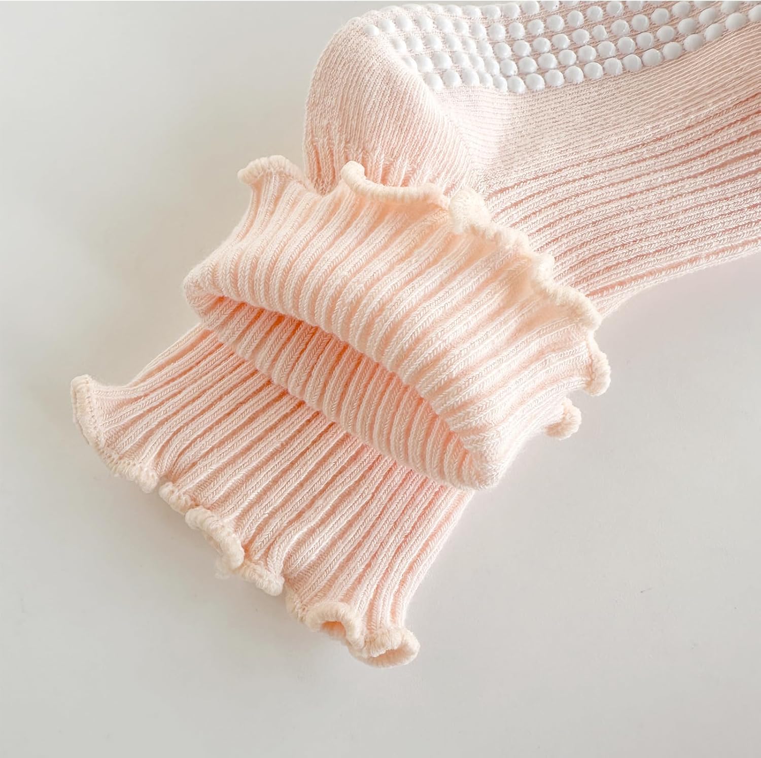 Zumou Toddler Anti Slip Non Skid Socks Baby Little Girls Frilly Ruffle 6 Pairs