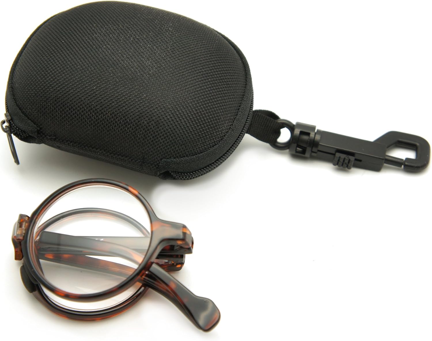 ColorViper Pocket Folding Reading Glasses with Cases R1399SC NEW (Round : shiny tortoise, 1.50)