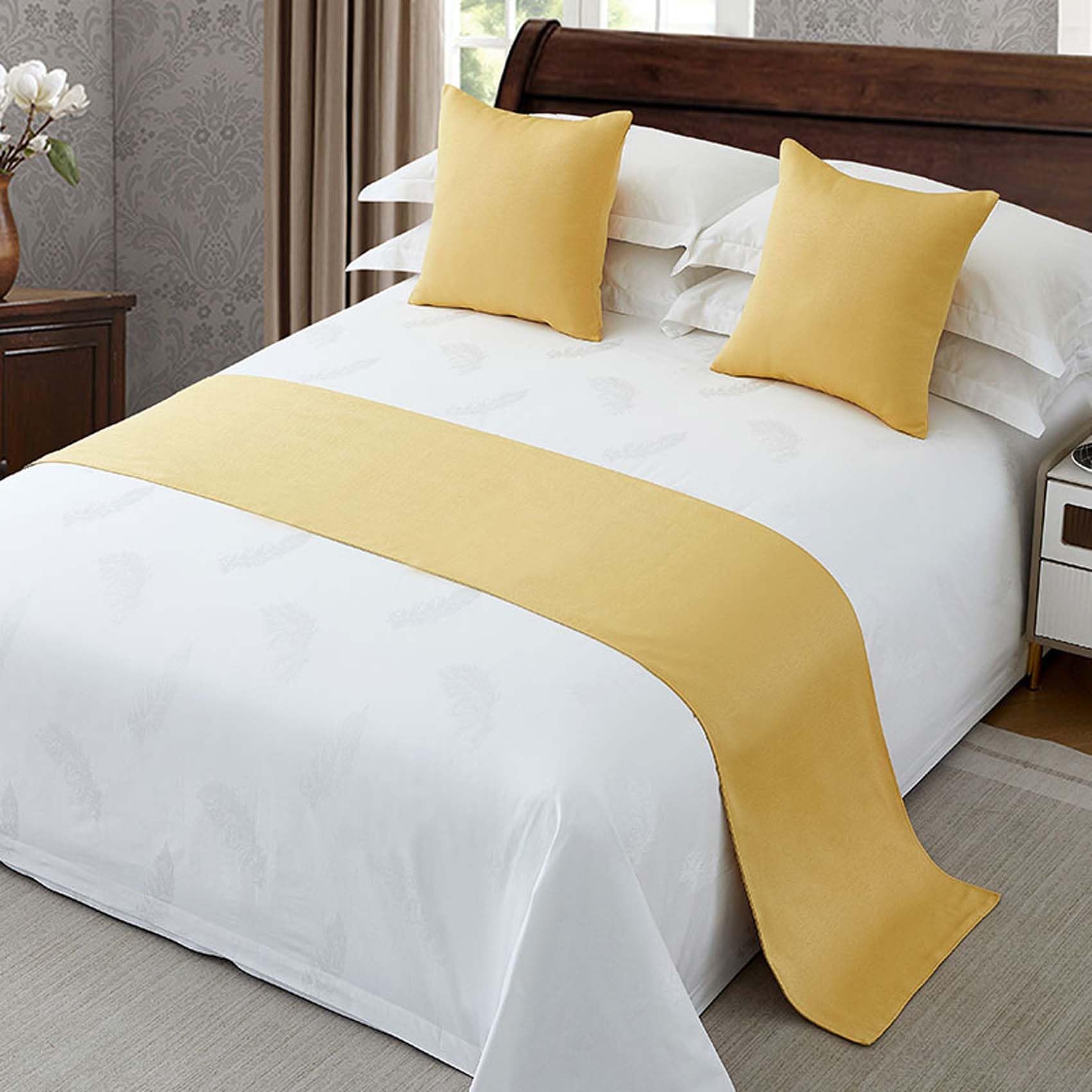 Chemin De Lit Doux Chemin De Lit Linge De Lit En Coton Pour Pied De Lit Couverture De Serviette De Lit Protection De Literie Couvre-lit Jeter Décor Écharpe De Lit Pour Chambre