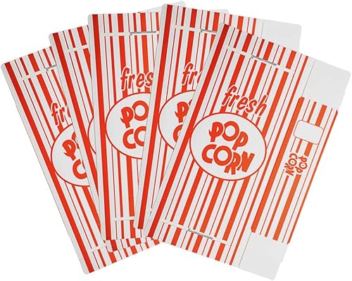Miniatura 5 de Fasmov Paquete de 100 cajas de palomitas de maíz, 6 pulgadas de largo x 2 1/2 pulgadas de ancho x 8 1/2 pulgadas de alto, cajas de palomitas de maíz