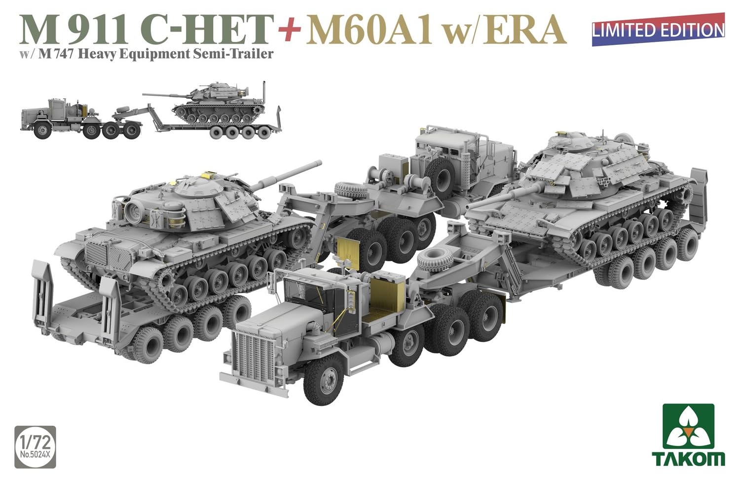 Amazon | タコム 1/72 M911 C-HET 戦車運搬車 w/M747 重装備セミ