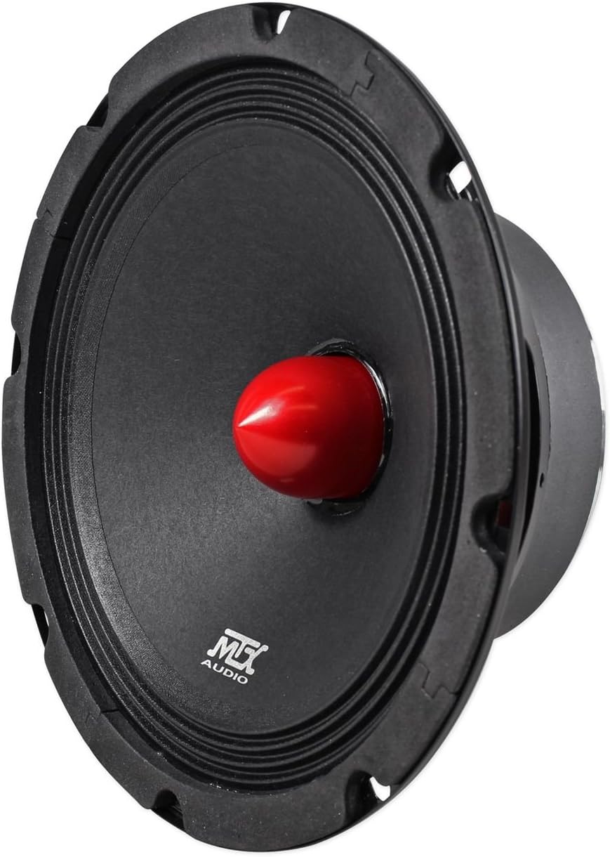 Rear view of the MTX Audio RTX88 speaker showing wiring terminals