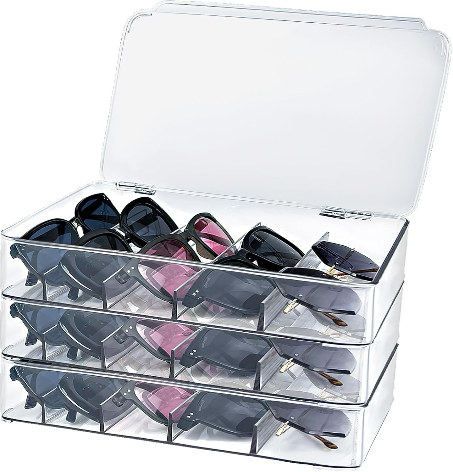 3 Packs Plastic Sunglass Organizer,...