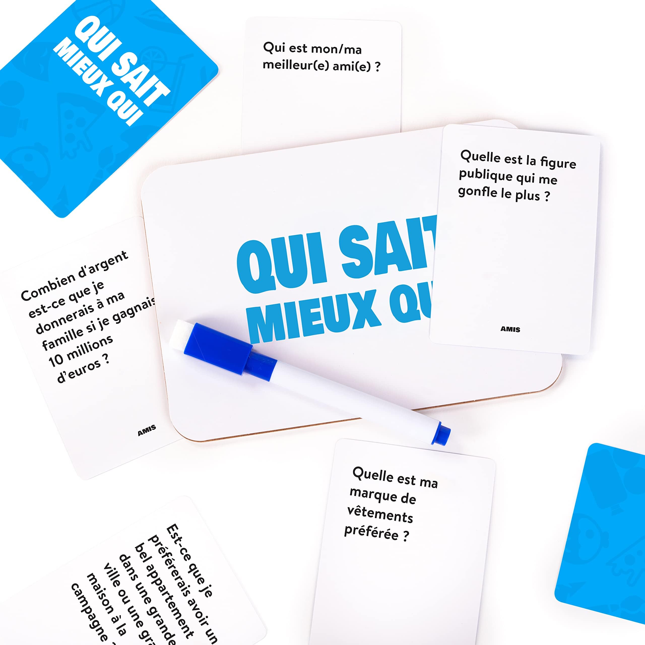 The World Game Qui Sait Mieux Qui - Jeu De Société Cartes Amusant Pour Adultes Ados Famille