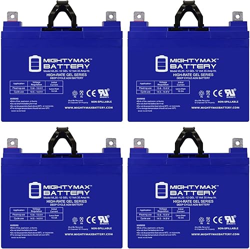 Mighty Max Battery 12V 35AH GEL NB Replacement Battery Compatible with Ortho Kinetics Scooters Triumph - 4 Pack