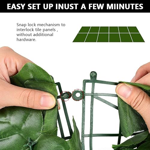 Miniatura 7 de Boshen Paneles de boj artificiales de 10 x 10 pulgadas, 8 piezas, telón de fondo de pared de boj, paneles de pared de seto de boj, telón de fondo