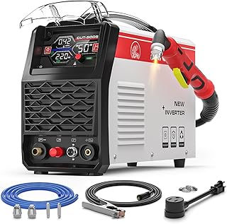 ANDELI Plasma Cutter,50A Heavy Duty Non-Touch Pilot Arc，3/4''Maximum Cut 110/220V，Upgraded LED Display，Exclusive ECO Mode，Expanded Plate Cutting,Rust Removal,PT/2T/4T
