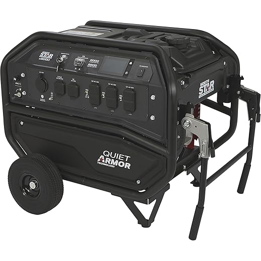 NorthStar c8000s Commercial-Grade Portable Generator with Electric Start, 8000 Surge Watts, 6600 Rated Watts, Model# 1654403