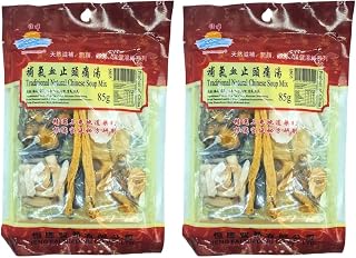 Heng Fai Traditional Natural Chinese Soup Mix | Premium Herbal Blend with Honey Dates, Snow Fungus, Chinese Yam, Apricot Kernel and More | Nourishing Ingredients for Broths and Soups | 100 g Pack