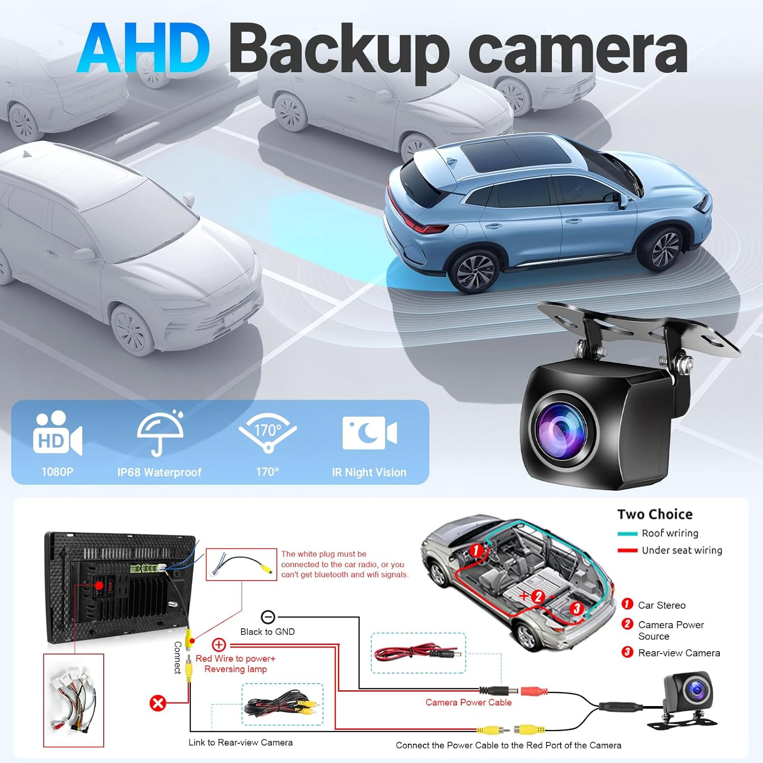 2+32GB Car Radio for Toyota Tundra 2007-2013 Toyota Sequoia 2008-2018 Stereo with Carplay Android Auto - 10.1" Touch Screen for Sequoia with Bluetooth GPS WiFi SWC FM - Support Large Screen