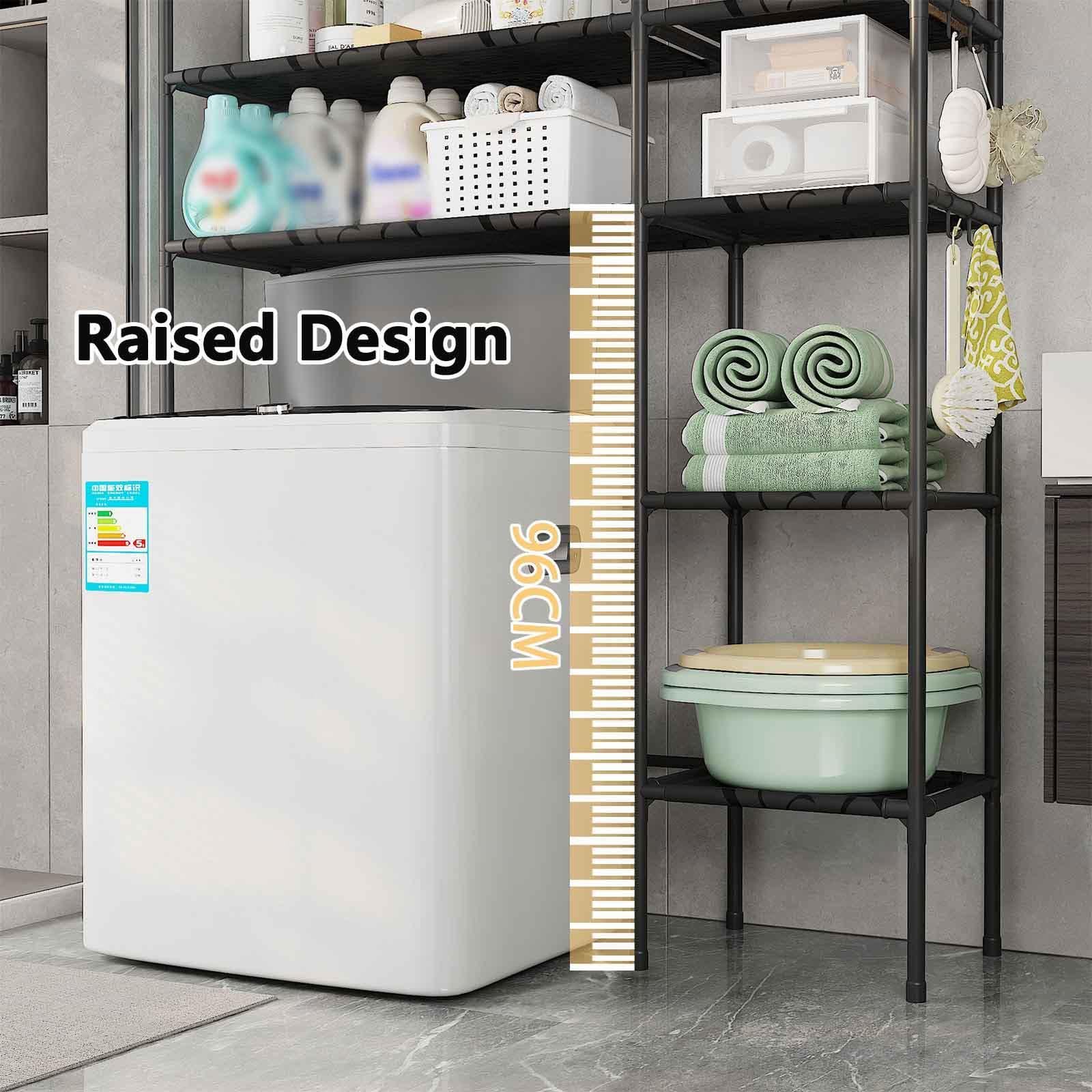 Mobile Sopra Lavatrice, Mobili Lavatrice Salvaspazio Mobili Lavatrice per Bagno o Lavanderia,White-2Tier