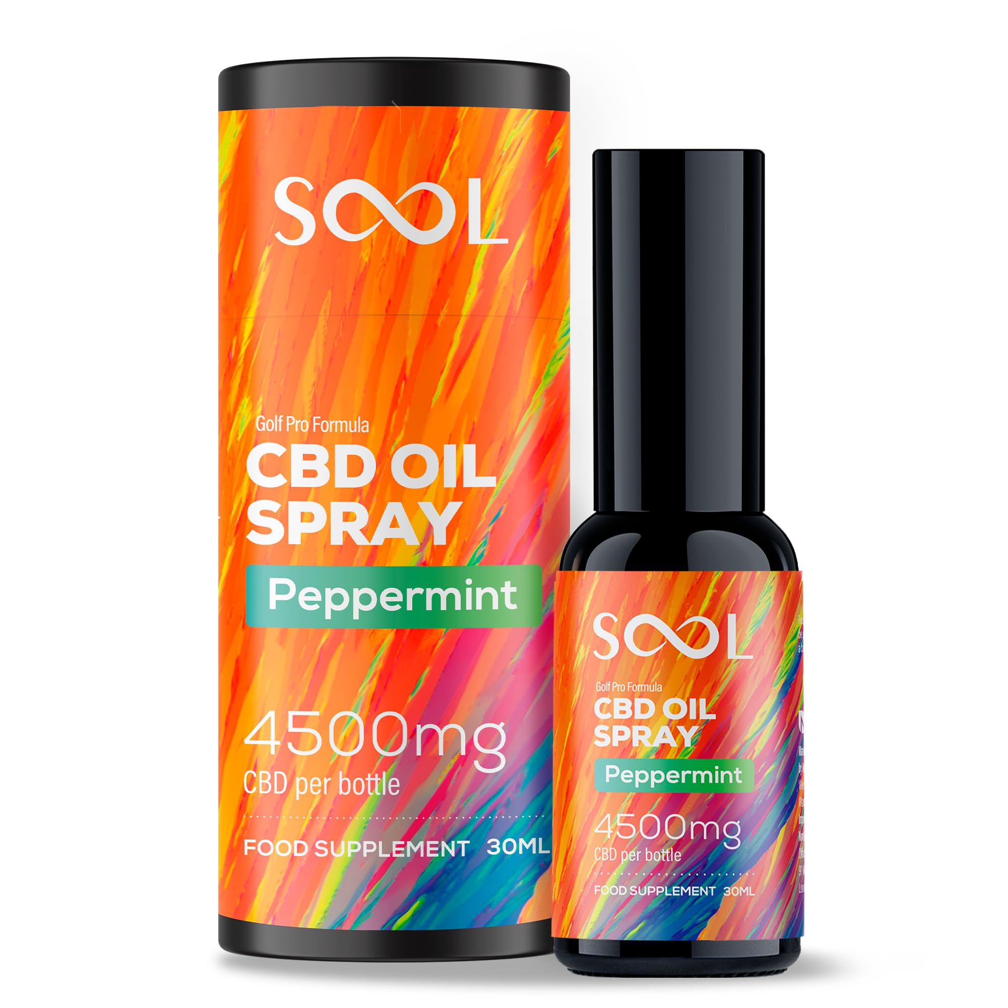 SOOL CBD Oil Spray 4500mg, 30ml, Peppermint, Broad Spectrum